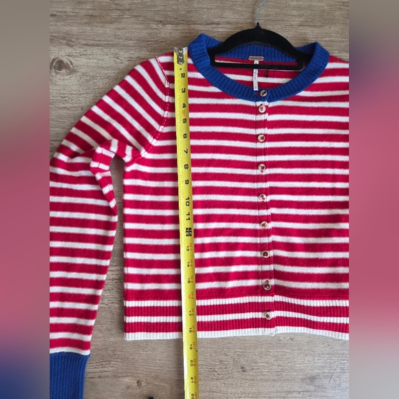 NWOT Free People Nocturnal Stripe Cardi | Wool & Cashmere XS - Picture 2 of 8